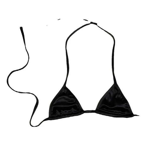 I AM GIA Black Satin Tankini Top - Picture 1 of 3